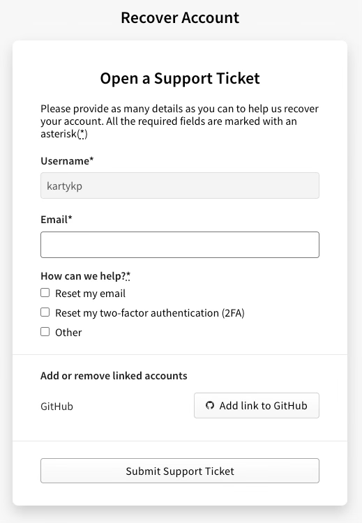 Screenshot showing existing recovery codes and a button to generate set of recovery codes
